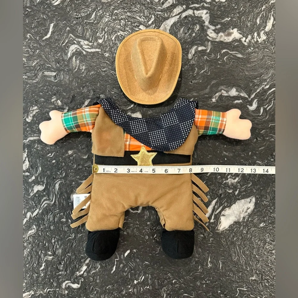 Halloween Bootique Cowboy Dog Costume with Cowboy Hat Size Medium
